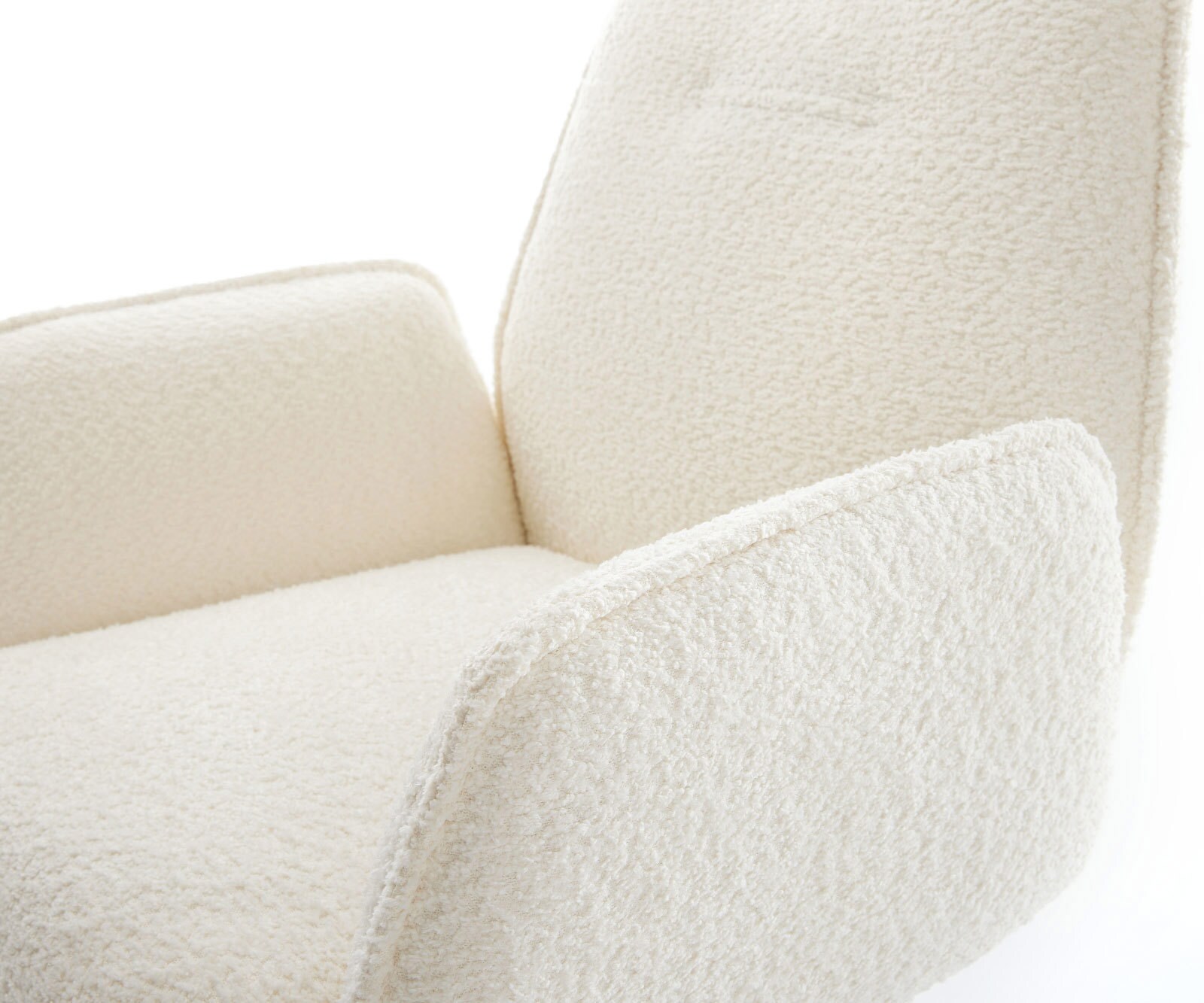 Freischwinger Zoa-Flex Bouclé Weiß Freischwinger flach Graphit Taschenfederkern 4