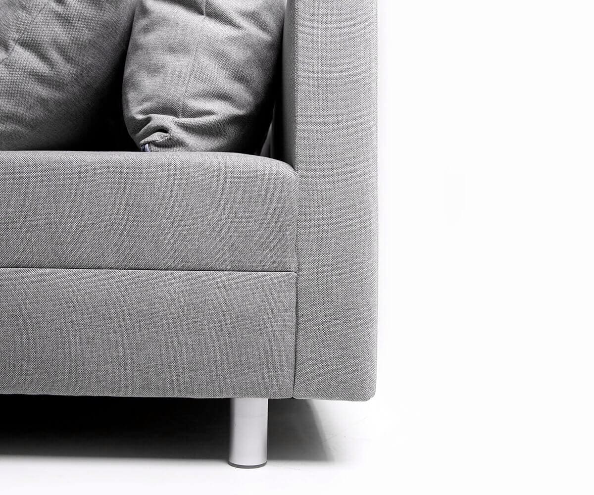 Canapé Clovis gris tissu plat canapé modulaire 3 Canapé Clovis gris tissu plat canapé modulaire 3