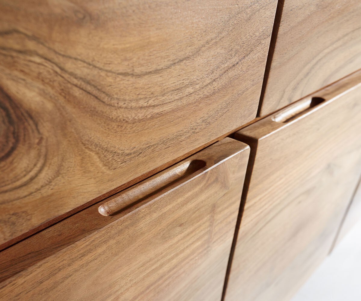 Commode Live-Edge 147 cm acacia naturel 3 portes 3 tiroirs 5
