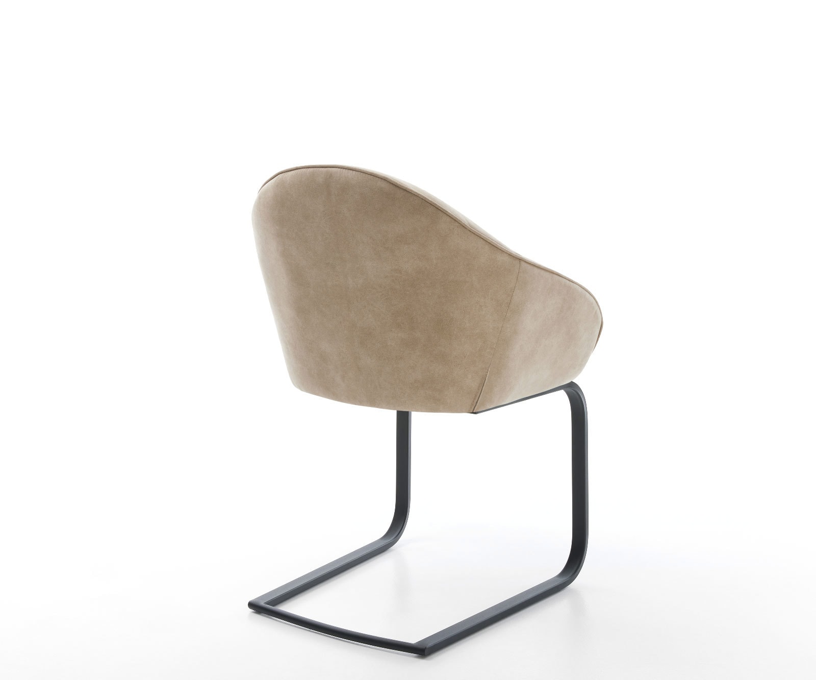 Freischwinger Gaio-Flex Mikrofaser Beige Vintage Freischwinger flach Schwarz 5