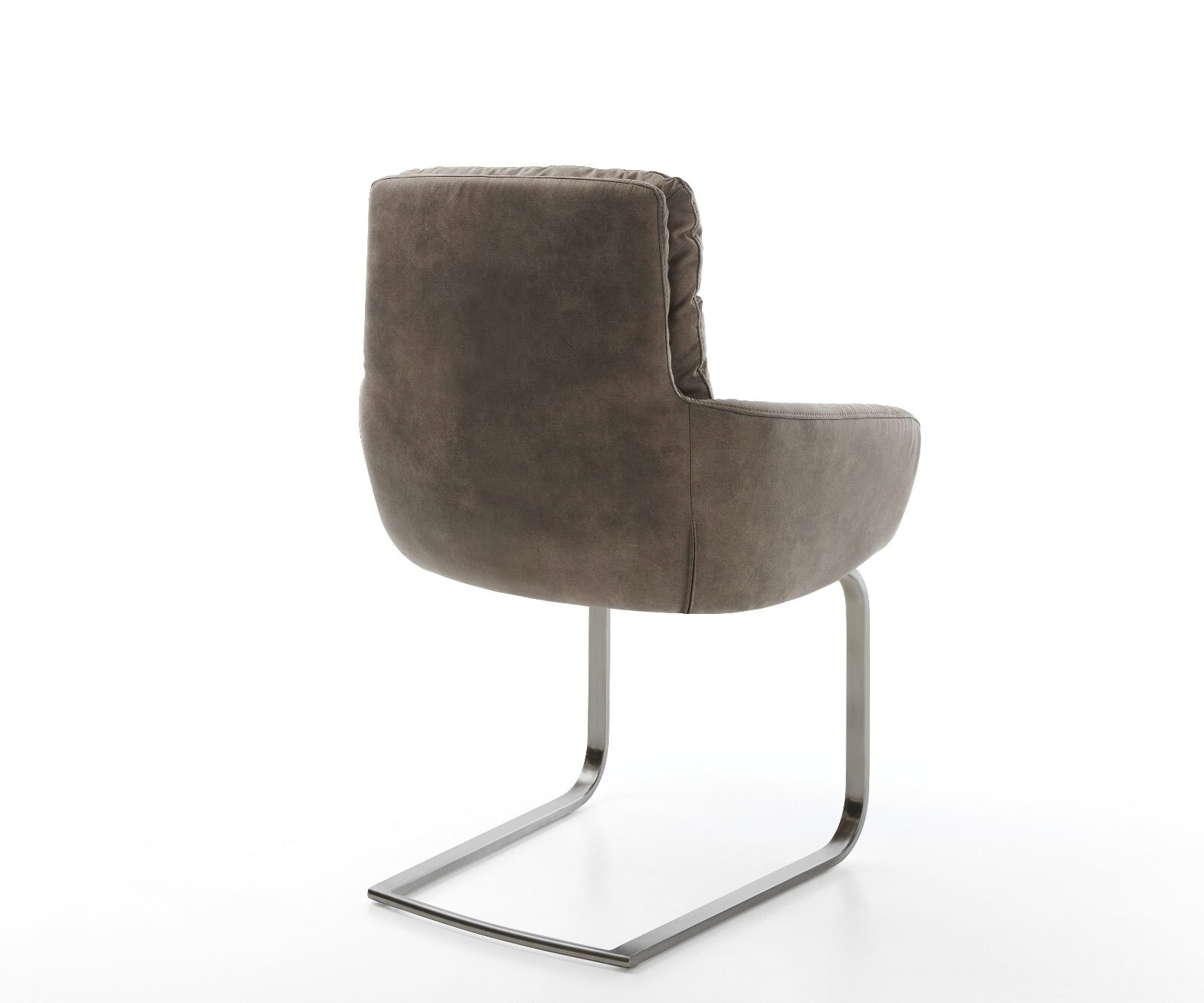 Freischwinger Abelia-Flex mit Armlehnen Mikrofaser Taupe Vintage Freischwinger flach Graphit 4