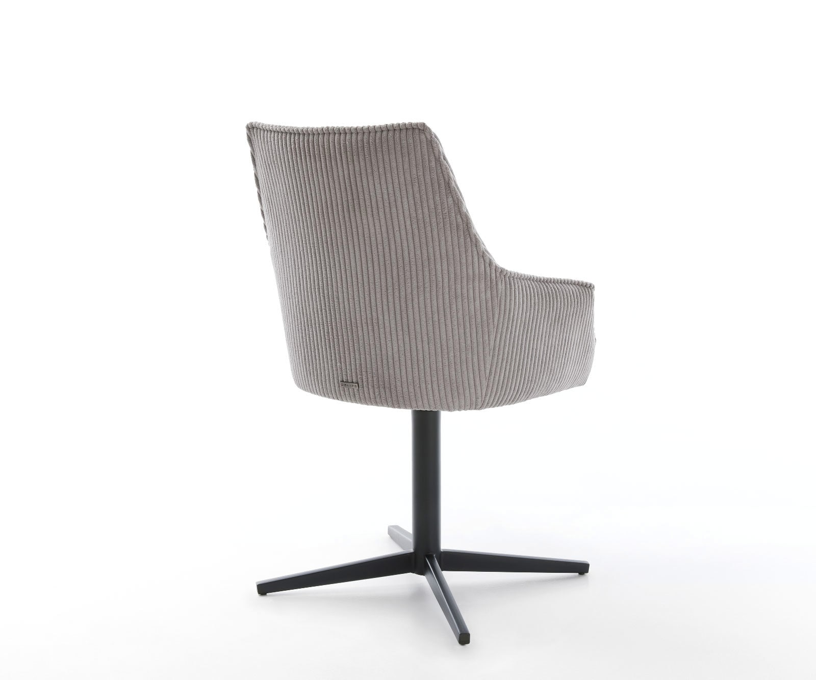 Chaise-pivotante Alja-Flex avec accoudoirs côtelé gris argenté pied de chaise 4 branches noir pivotement sur 360° ressorts ensachés 4 Chaise-pivotante Alja-Flex avec accoudoirs côtelé gris argenté pied de chaise 4 branches noir pivotement sur 360° ressorts ensachés 4