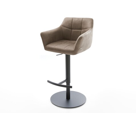 Barstuhl Yulo-Flex Vintage Taupe Drehfuß höhenverstellbar Metall