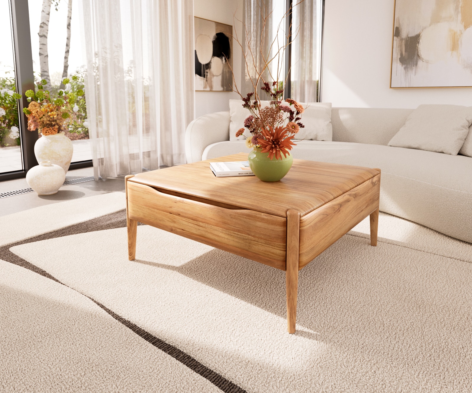 Couchtisch Simcha Akazie Natur Couchtisch Simcha Akazie Natur