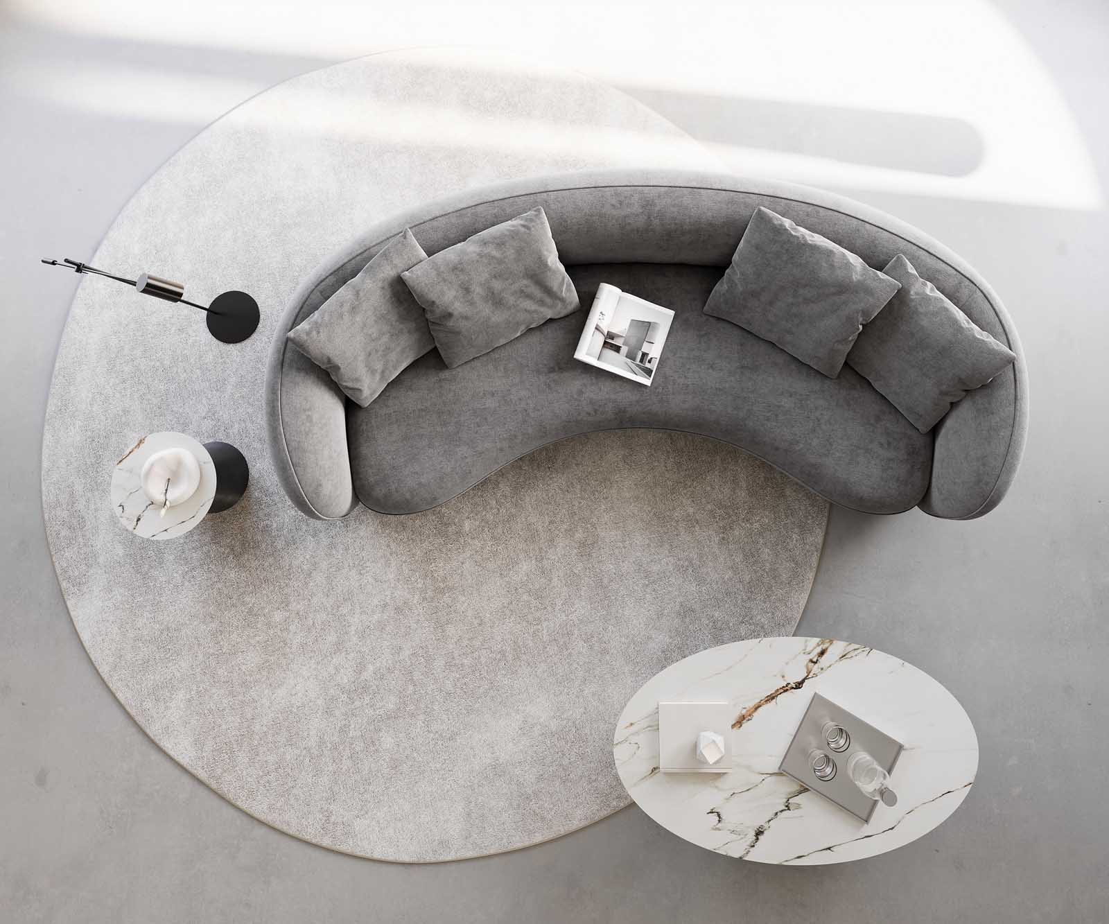 3-Sitzer Larna 260x120 cm Mikrofaser Grau 3 3-Sitzer Larna 260x120 cm Mikrofaser Grau 3