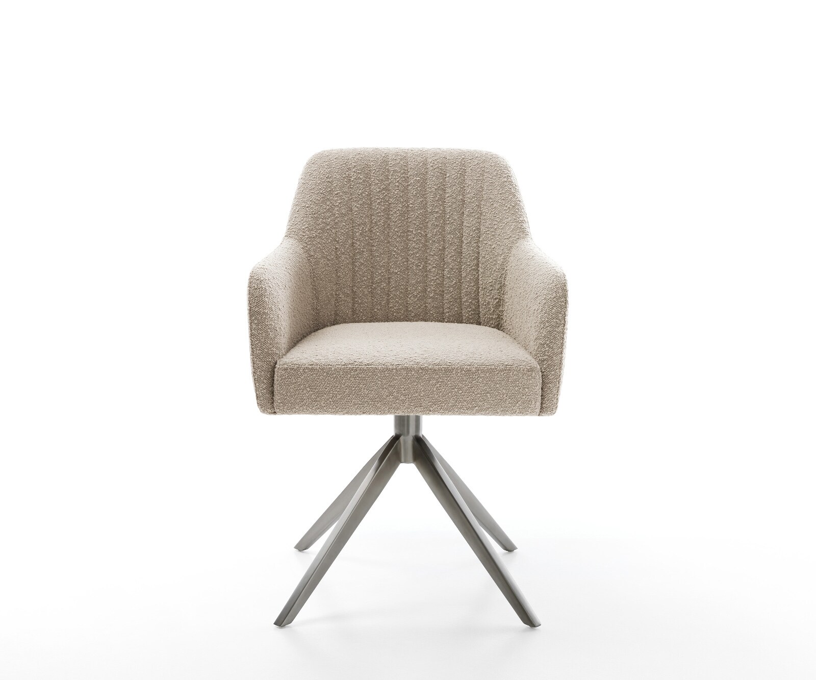 Drehstuhl Greg-Flex Bouclé Schlamm Kreuzgestell breit Graphit 360° drehbar Wippfunktion Taschenfederkern 1