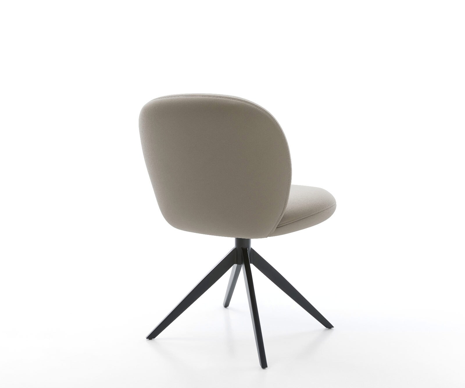 Drehstuhl Nube-Flex Echt-Leder Schlamm Kreuzgestell breit Schwarz 360° drehbar Wippfunktion Taschenfederkern 4