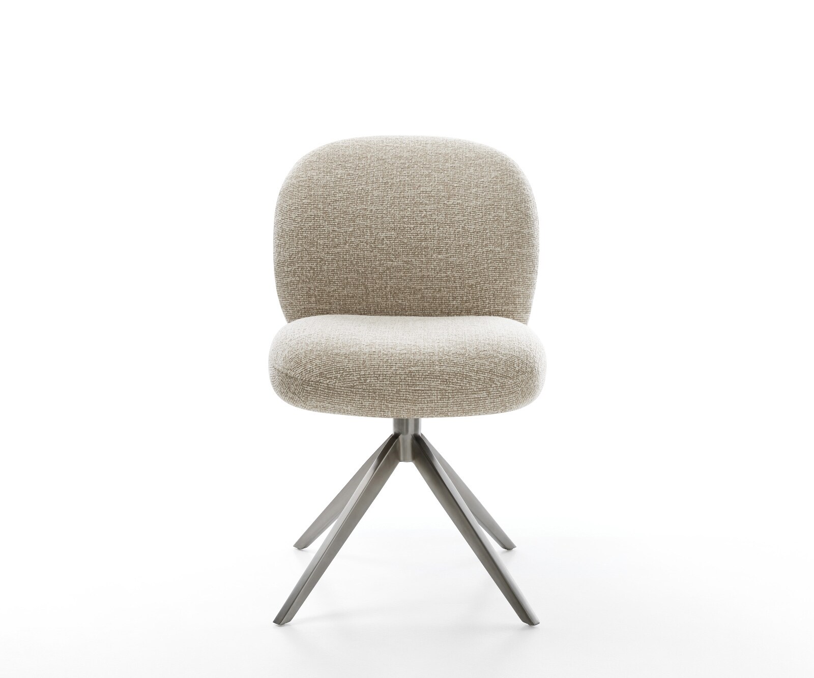 Drehstuhl Nube-Flex Webstoff Soft Beige Kreuzgestell breit Graphit 360° drehbar Wippfunktion Taschenfederkern 1