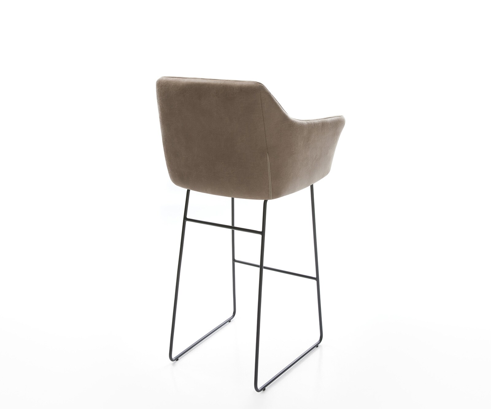 Barstuhl Yulo-Flex Vintage Taupe Kufengestell Metall 5