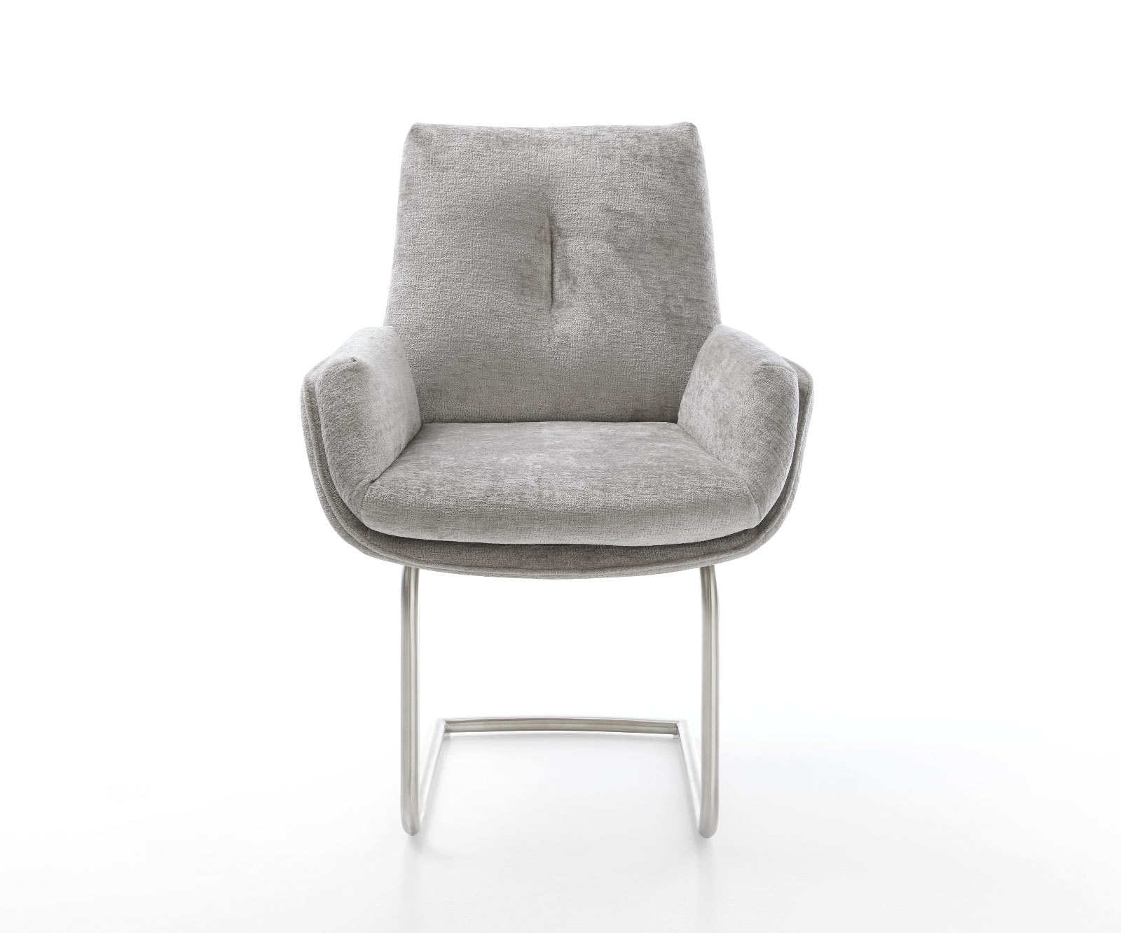 Freischwinger Clea-Flex Chenille Silbergrau Freischwinger rund Edelstahl 1 Freischwinger Clea-Flex Chenille Silbergrau Freischwinger rund Edelstahl 1