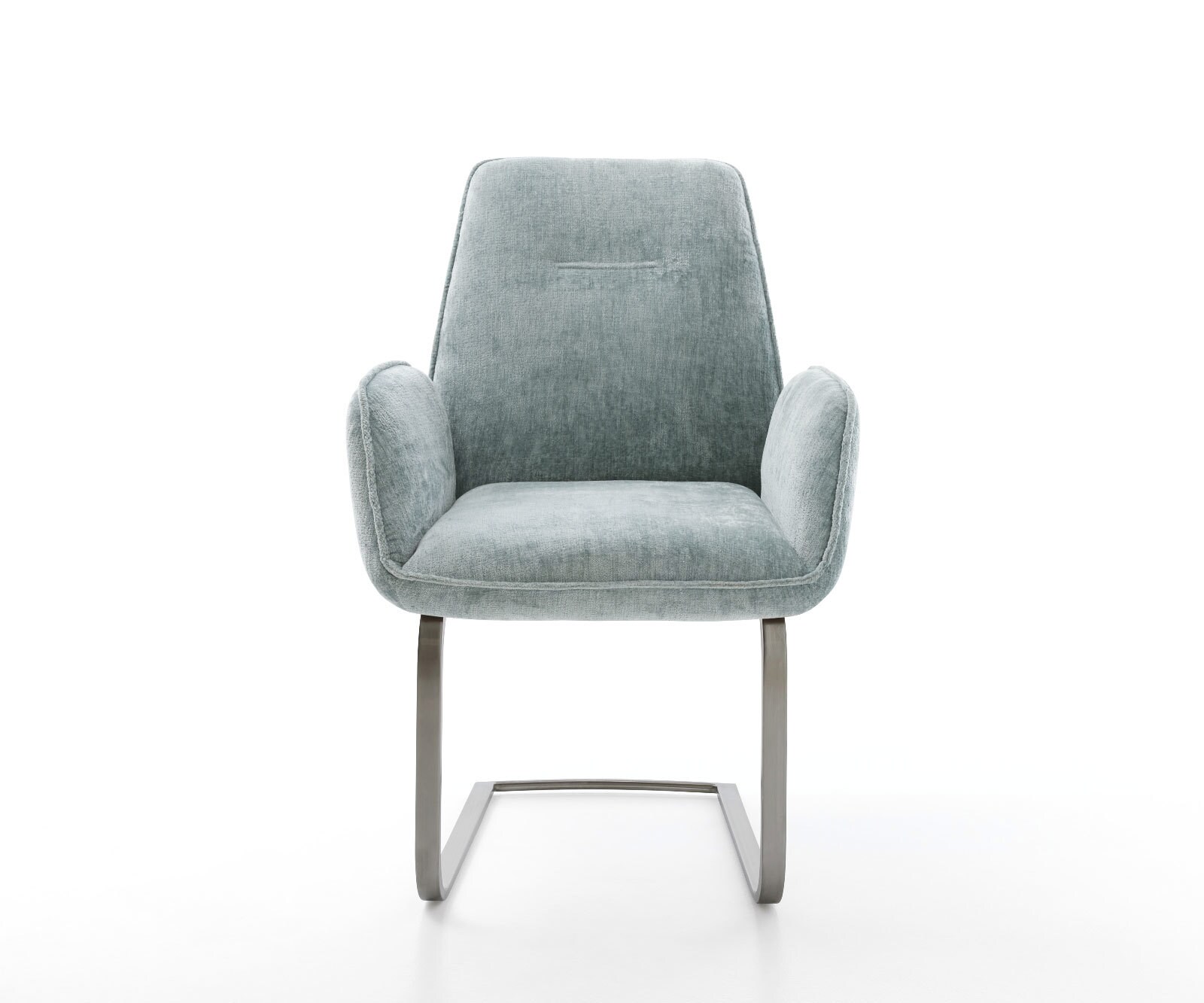 Cantilever Zoa-Flex chenille bleu pastel pied cantilever plat grafiete ressorts ensachés 1