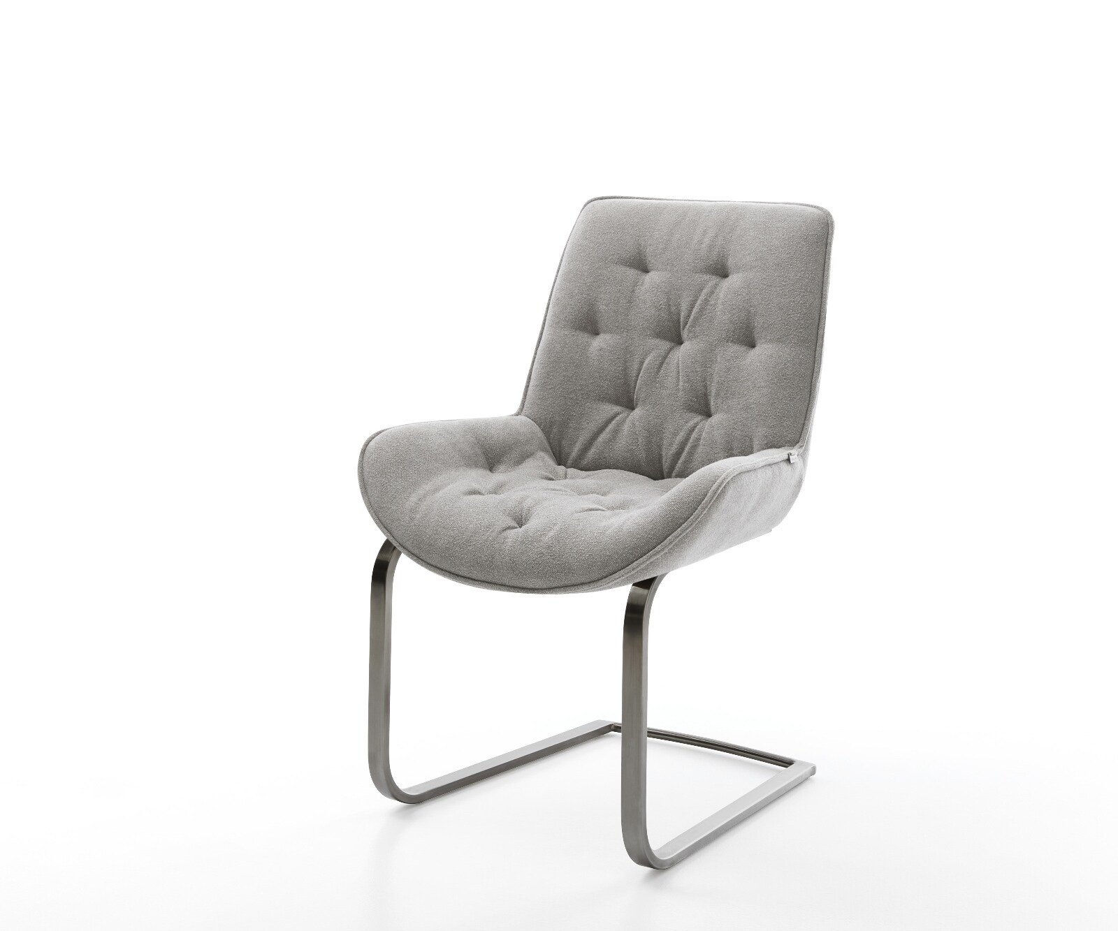 Cantilever Taimi-Flex tissu structuré doux gris pied cantilever plat grafiete 1