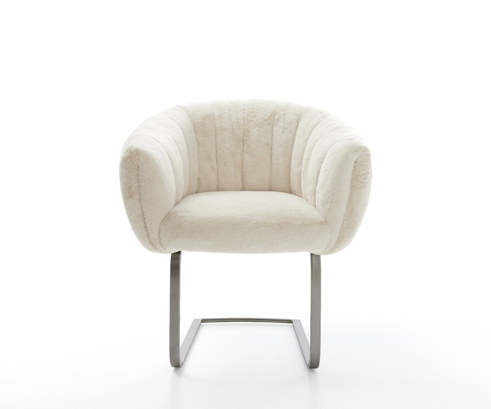 Cantilever Jada-Flex peluche crème-blanc pied cantilever plat grafiete ressorts ensachés 2