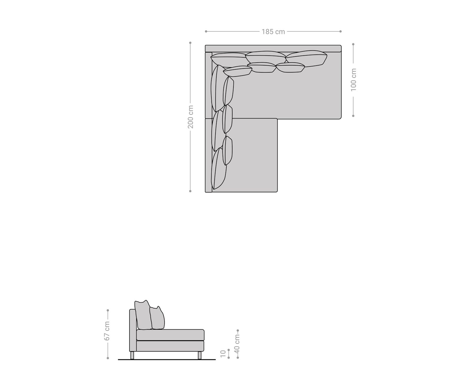Ecksofa Clovis Grau Flachgewebe Ottomane Rechts Modulsofa 6 Ecksofa Clovis Grau Flachgewebe Ottomane Rechts Modulsofa 6