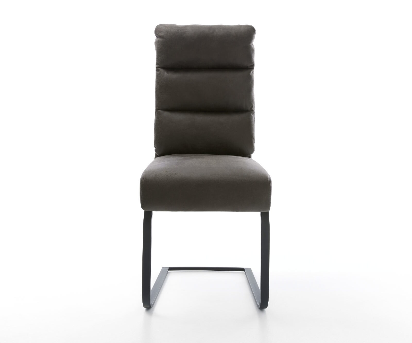 Cantilever Pela-Flex microvelours anthracite vintage pied cantilever plat noir ressorts ensachés 1