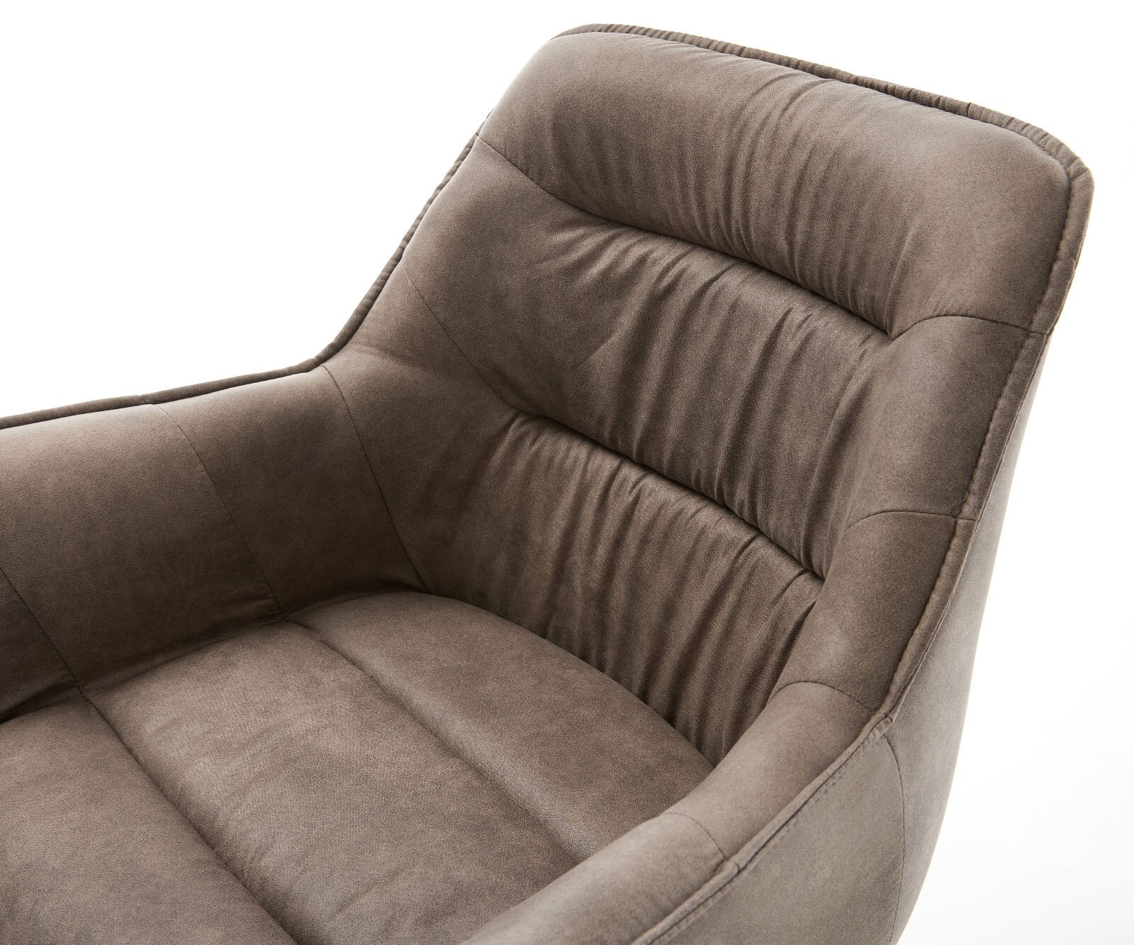 Freischwinger Kaira-Flex Mikrofaser Taupe Vintage Freischwinger rund Schwarz 3 Freischwinger Kaira-Flex Mikrofaser Taupe Vintage Freischwinger rund Schwarz 3