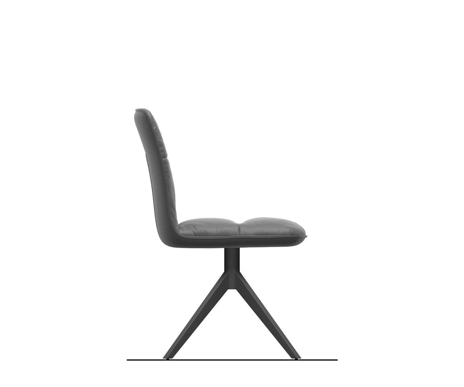Chaise-pivotante Vinjo-Flex microvelours taupe vintage pied croisé large aspect titane pivotement sur 360° fonction bascule 7
