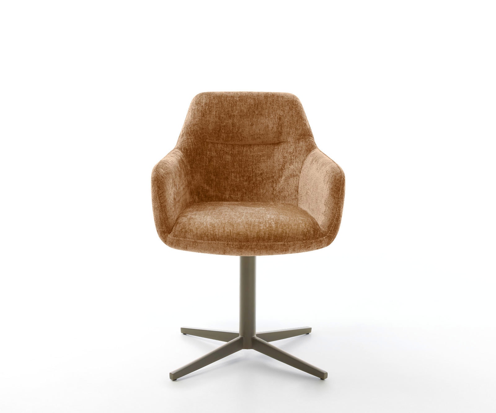 Chaise-pivotante Pejo-Flex chenille rouille pied de chaise 4 branches aspect titane pivotement sur 360° ressorts ensachés 2 Chaise-pivotante Pejo-Flex chenille rouille pied de chaise 4 branches aspect titane pivotement sur 360° ressorts ensachés 2
