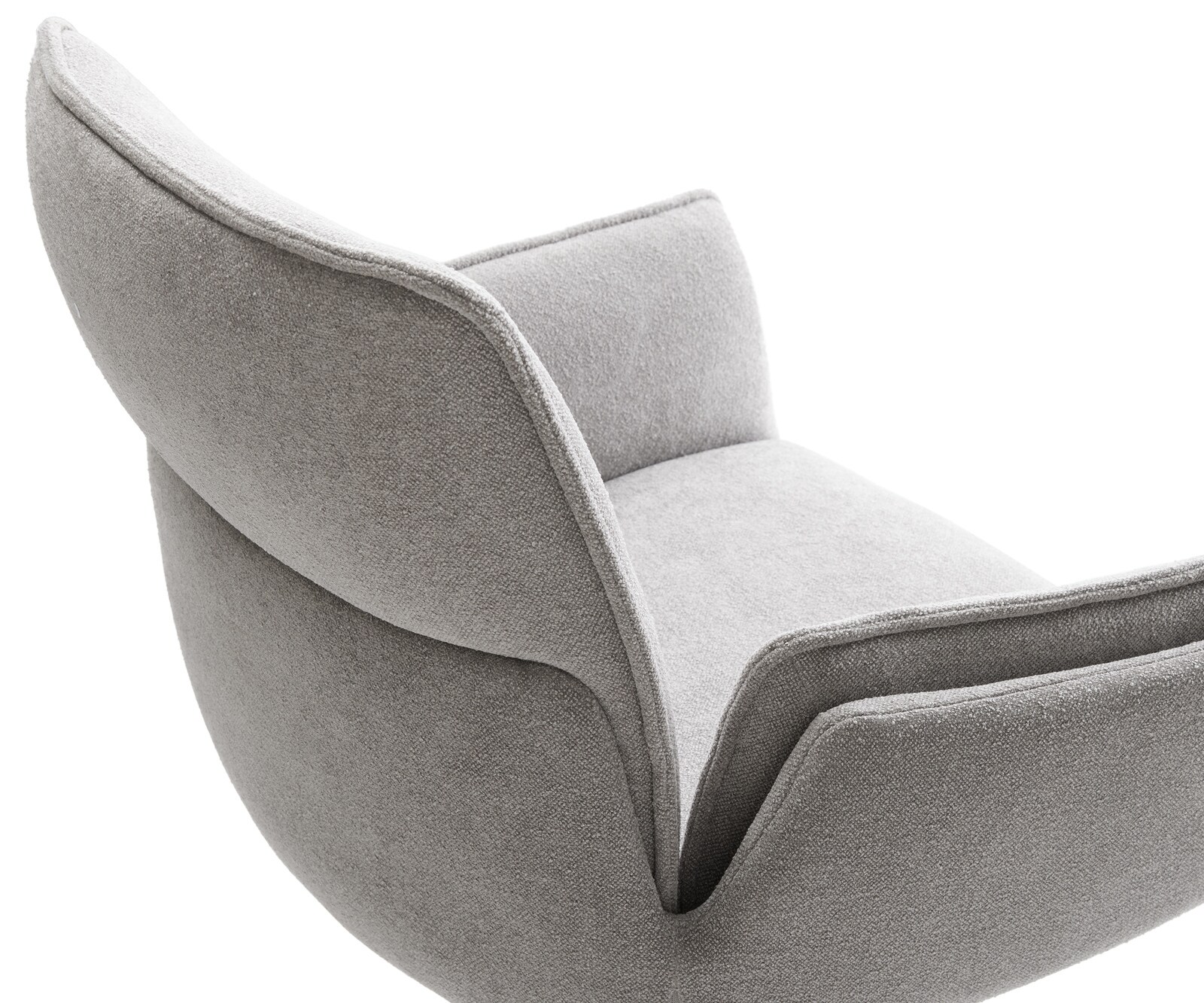 Freischwinger Nela-Flex Strukturstoff Soft Grau Freischwinger flach Edelstahl 3