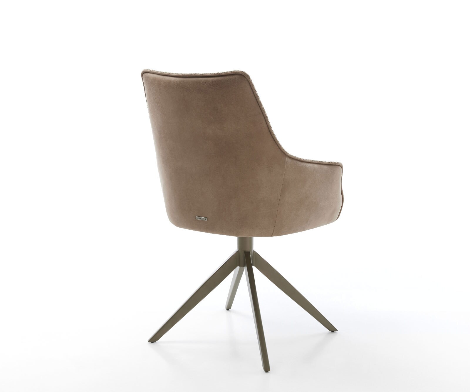 Drehstuhl Alja-Flex mit Armlehnen Materialmix Schlamm Kreuzgestell breit Effektfinish Titan 360° drehbar Wippfunktion Taschenfederkern 4