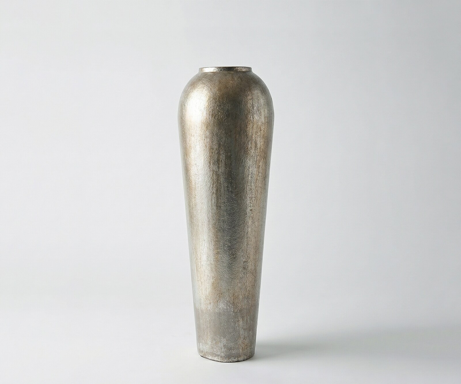 Vase Tavera l27 x P27 x H82 cm Métal Platin Aurum Fait main