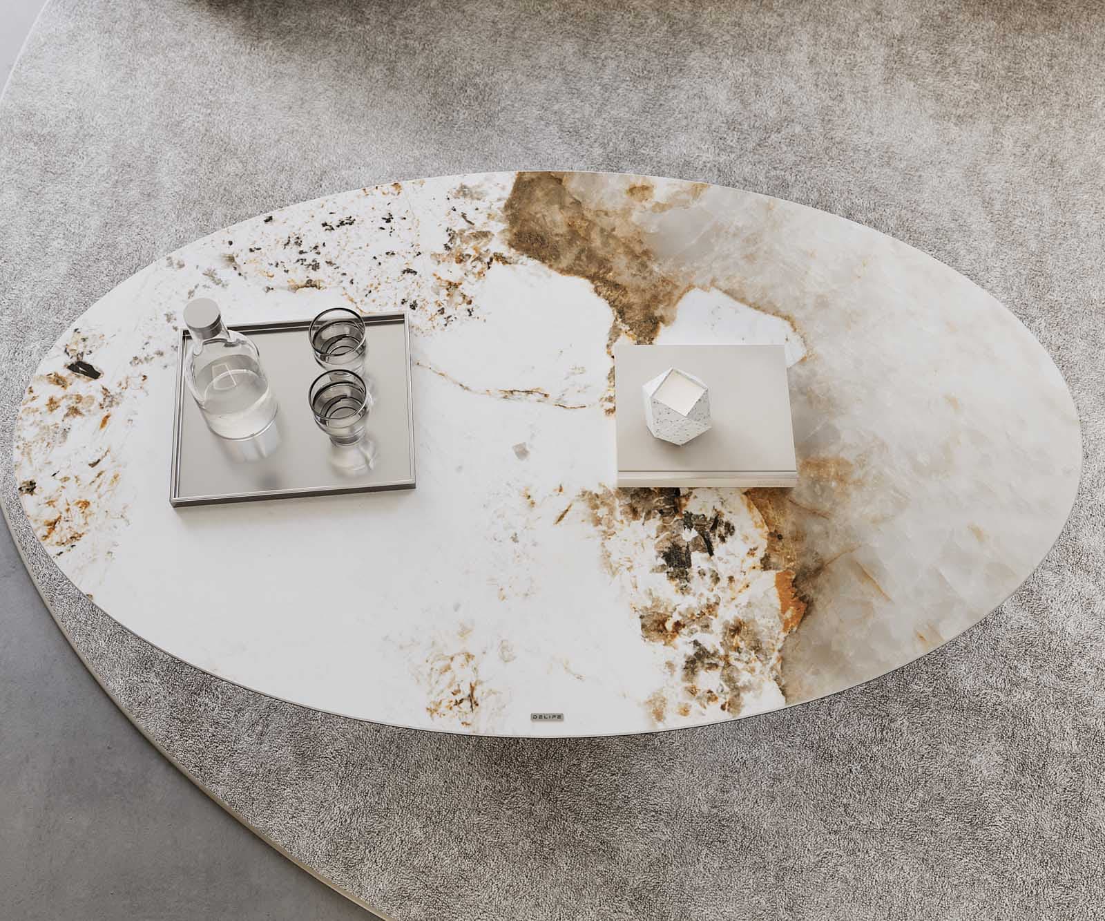 Couchtisch Casilda 150x90 cm Keramik Minas Melange Weiß-Beige Mittelfuß Effektfinish Titan 4 Couchtisch Casilda 150x90 cm Keramik Minas Melange Weiß-Beige Mittelfuß Effektfinish Titan 4