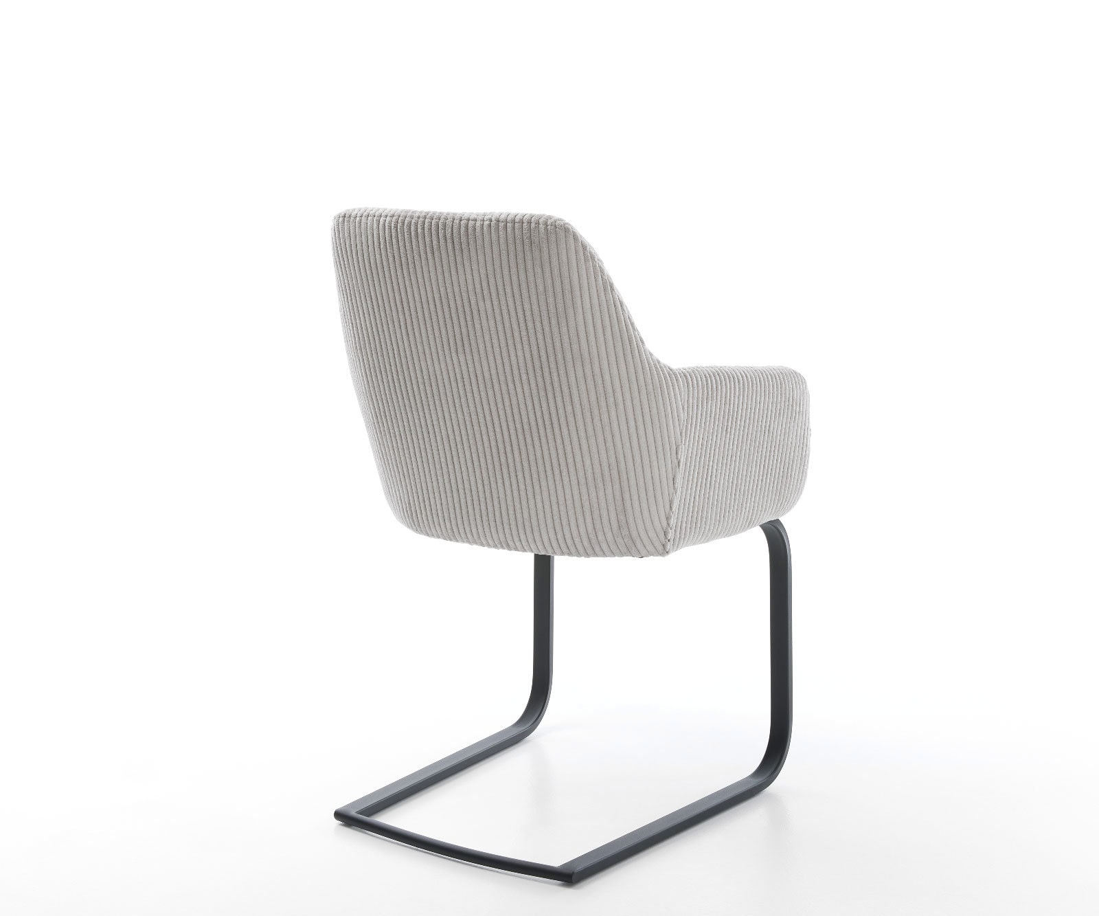 Cantilever Pejo-Flex côtelé gris argenté pied cantilever plat noir ressorts ensachés 4 Cantilever Pejo-Flex côtelé gris argenté pied cantilever plat noir ressorts ensachés 4
