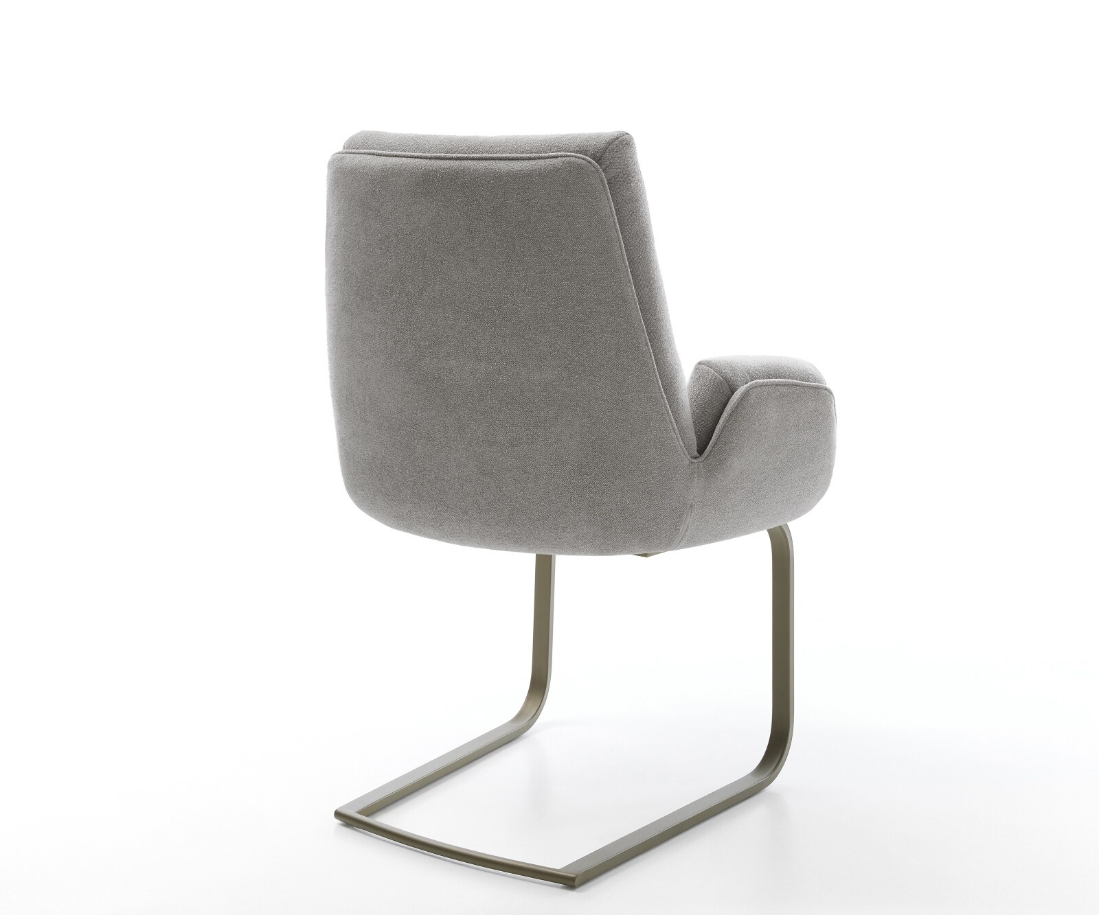 Cantilever Clea-Flex tissu structuré doux gris pied cantilever plat aspect titane 4