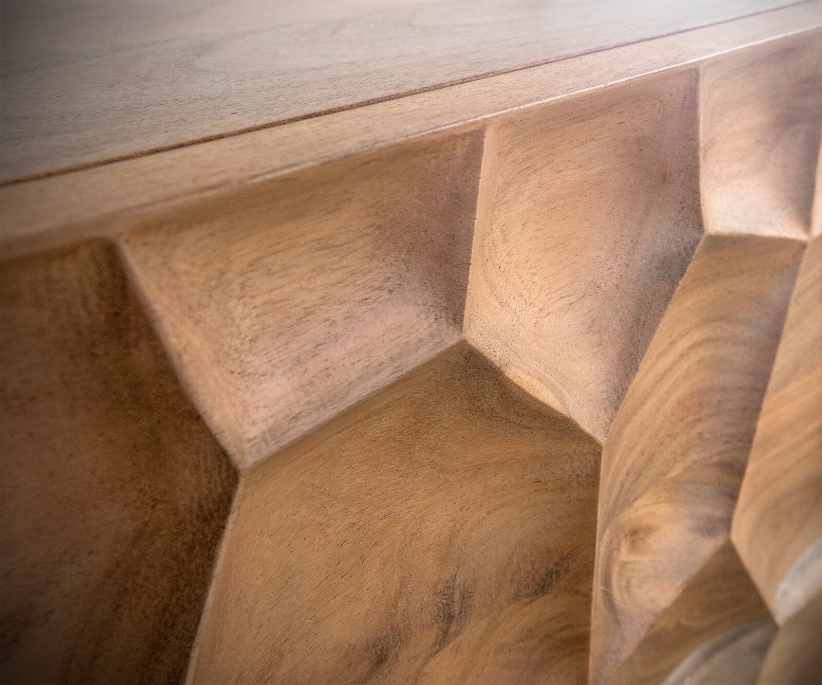 Lowboard Solu 175 cm Akazie Natur 2 Türen 2 Schübe schwebend 3D-Front 5 Lowboard Solu 175 cm Akazie Natur 2 Türen 2 Schübe schwebend 3D-Front 5