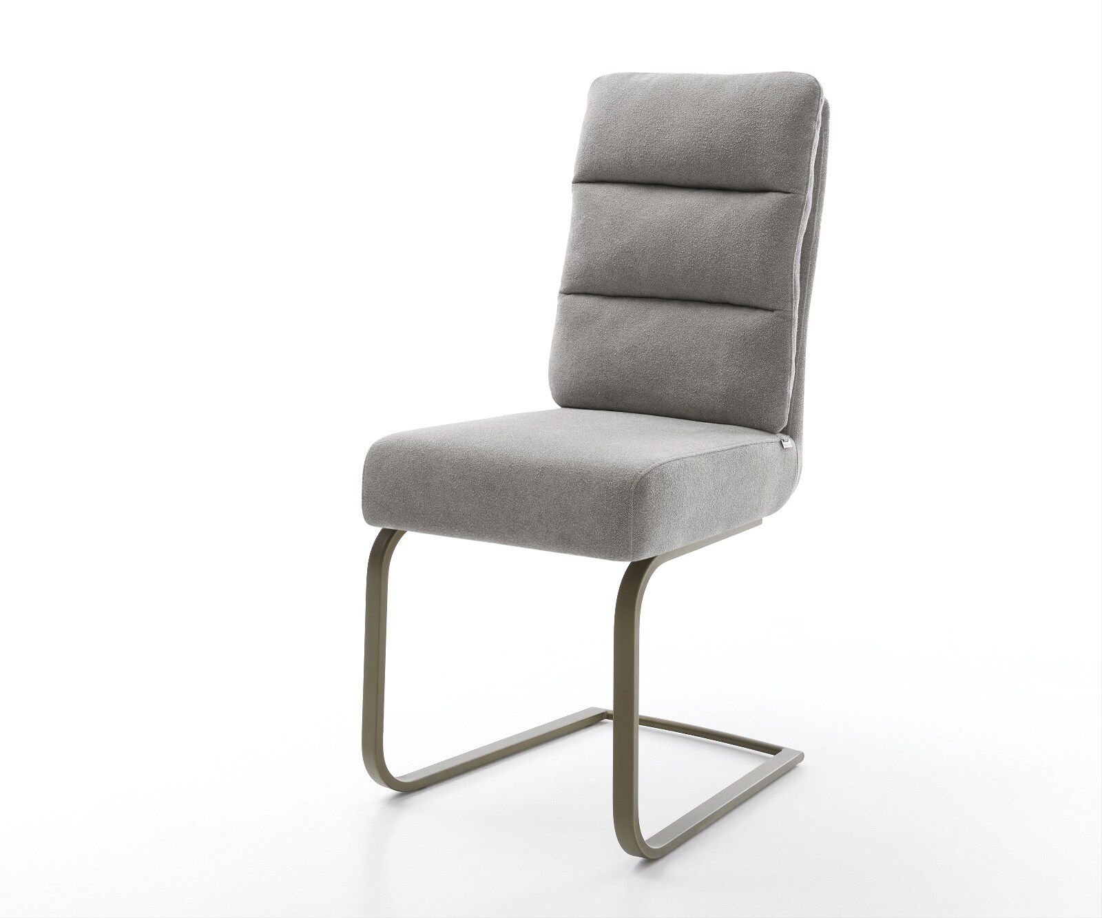 Freischwinger Pela-Flex Strukturstoff Soft Grau Freischwinger flach Effektfinish Titan Taschenfederkern