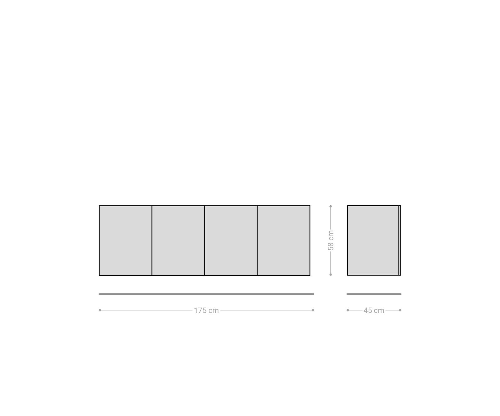 Sideboard Imara 175 cm Mango Braun 2 Türen 3 Schubladen schwebend 5
