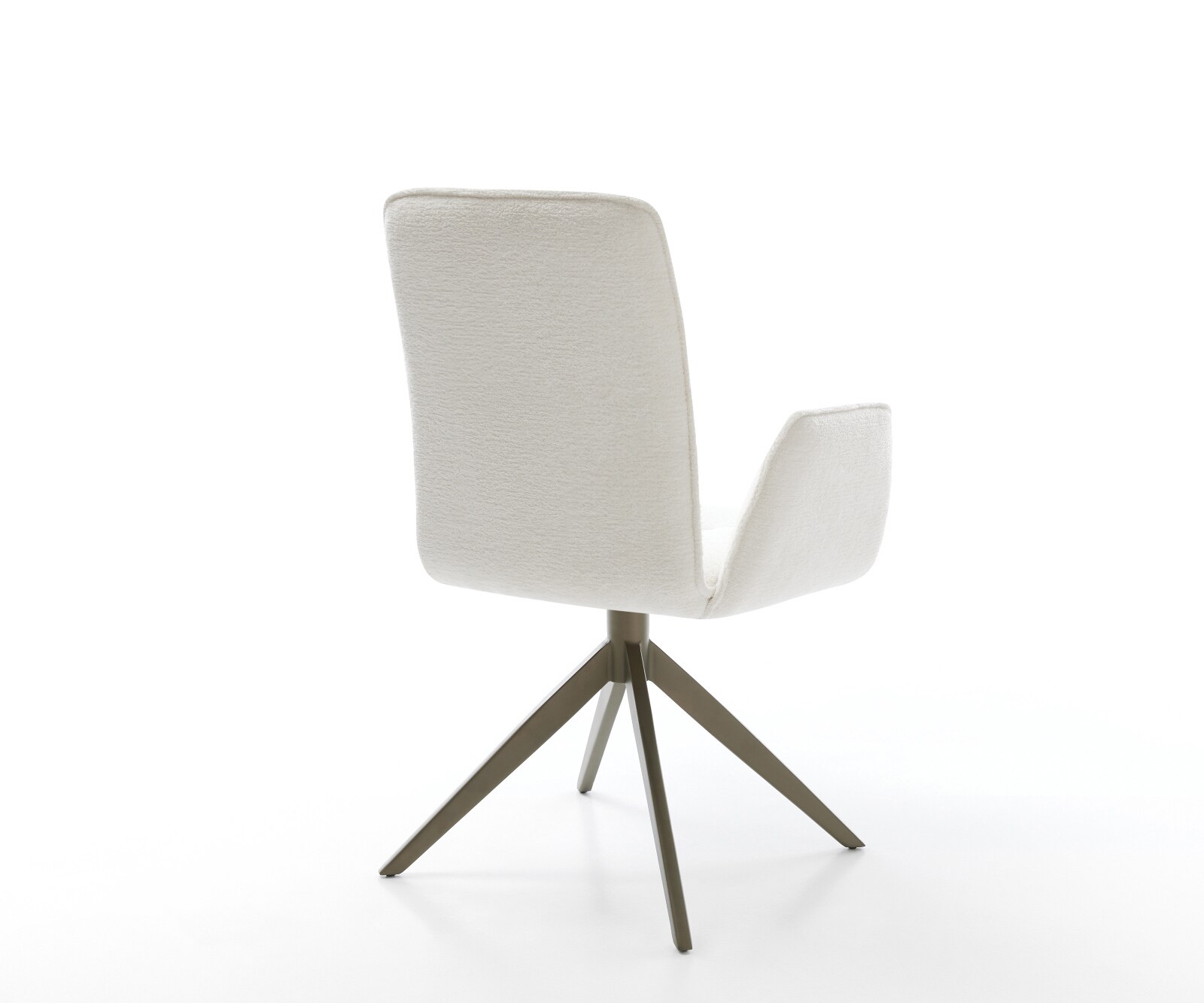 Drehstuhl Vinja-Flex Bouclé Soft Beige Kreuzgestell breit Effektfinish Titan 360° drehbar Wippfunktion 5