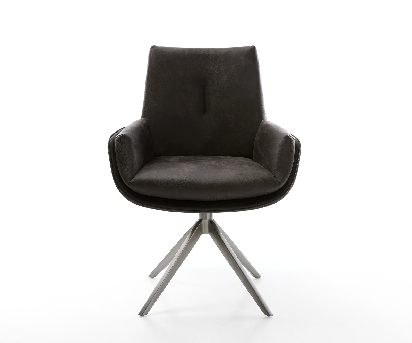 Chaise-pivotante Clea-Flex microfibre antracite vintage pied croisé large grafiete pivotement sur 360° fonction bascule 1