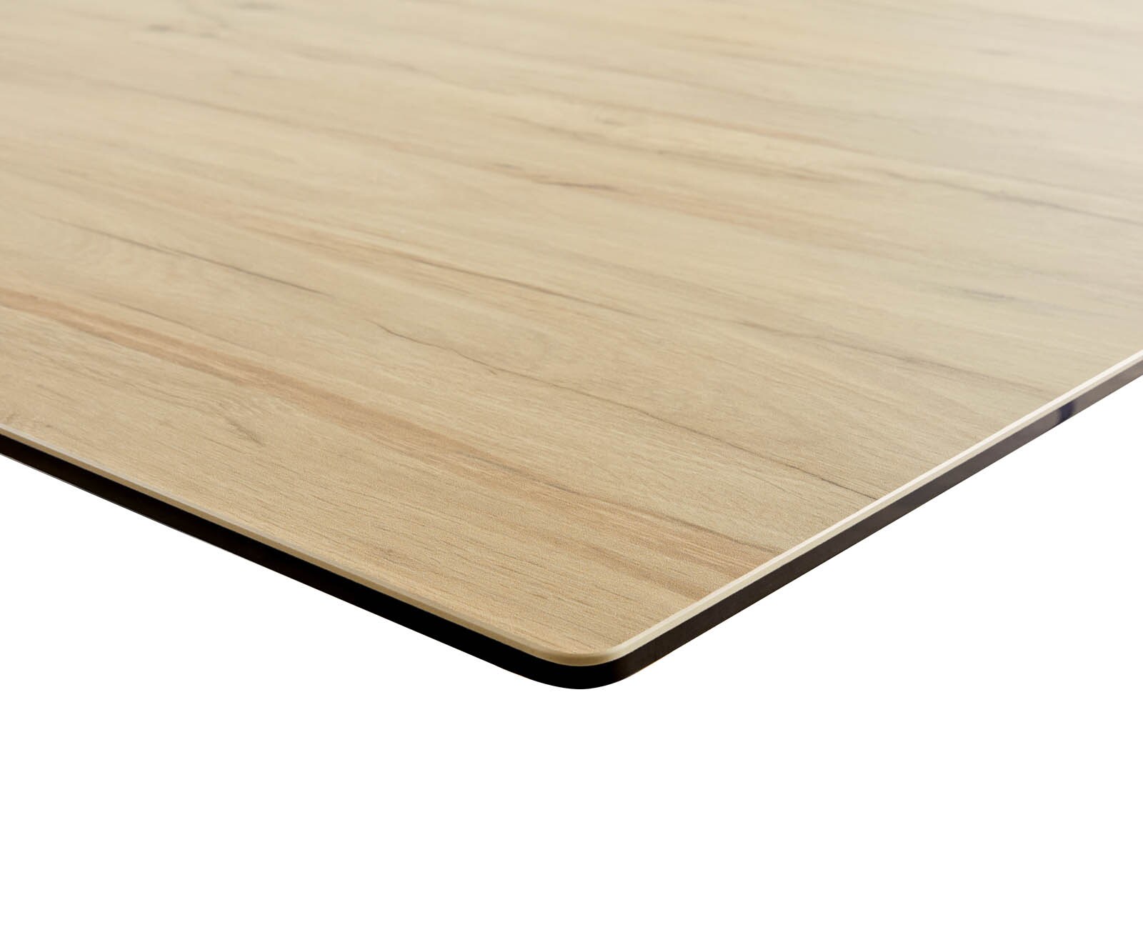 Table à manger Edge 200-300x100 céramique Laminam® Sabbia couleur chêne cadre en W noir extensible 7