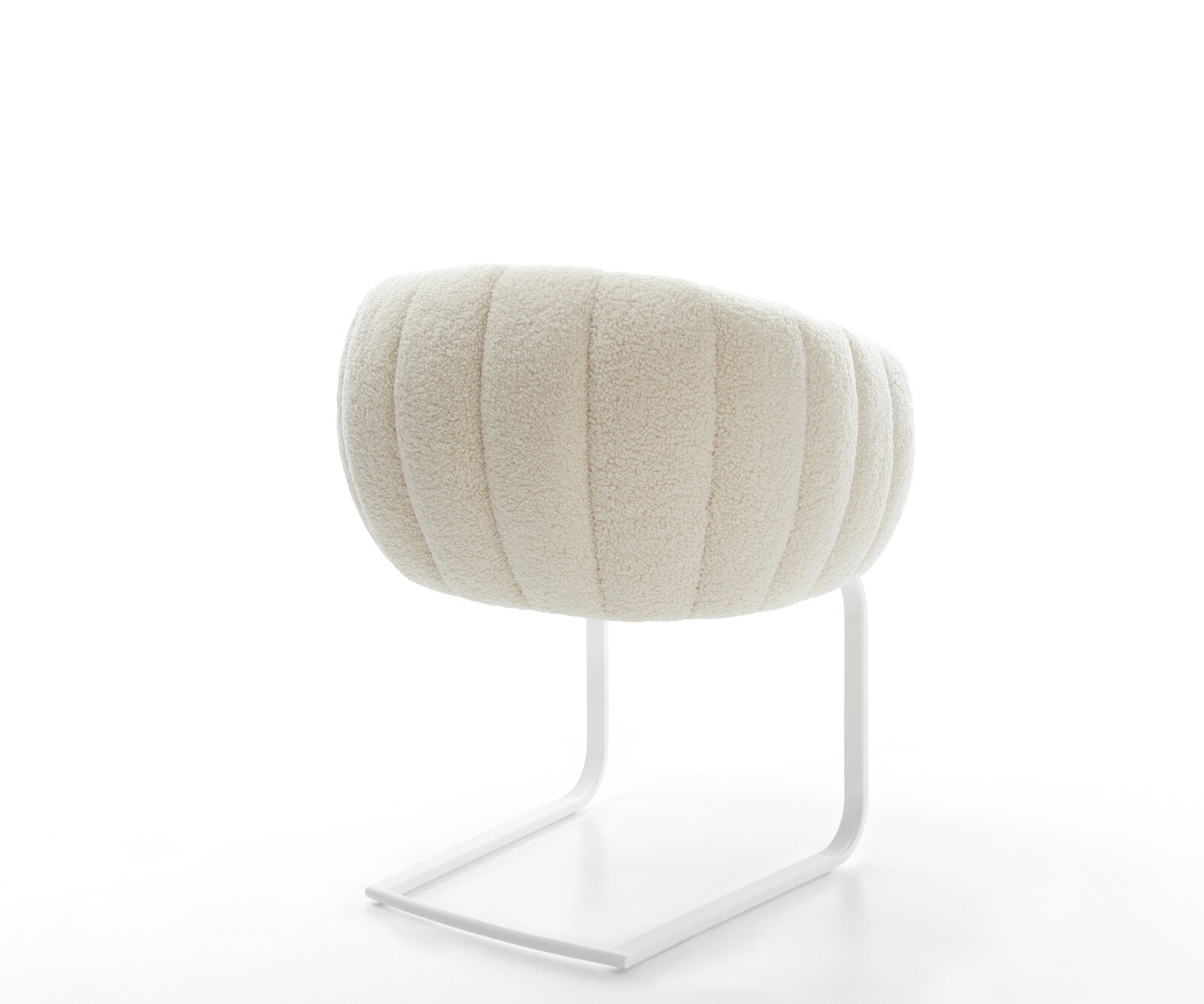 Freischwinger Jada-Flex Teddystoff Beige Freischwinger flach Weiß Taschenfederkern 5