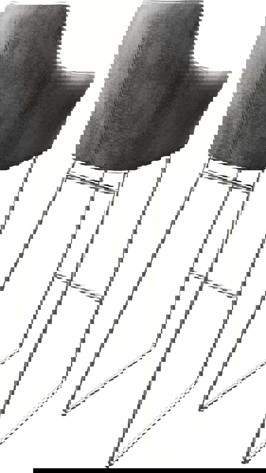 Barstuhl Yulo-Flex Vintage Grau Kufengestell Edelstahl 4 Barstuhl Yulo-Flex Vintage Grau Kufengestell Edelstahl 4