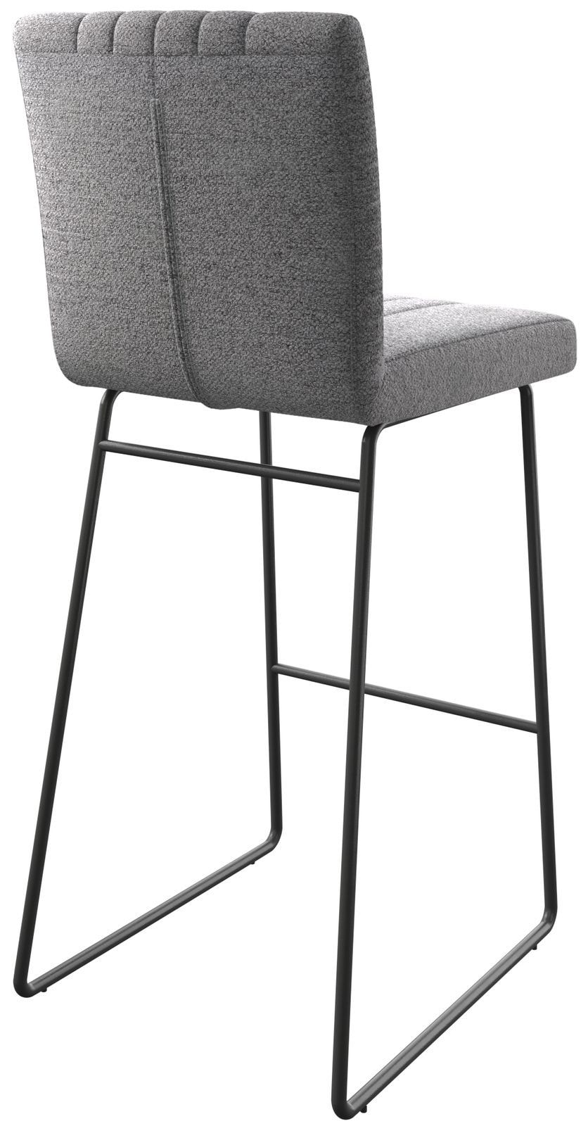 Barstuhl Luiga-Flex Strukturstoff Hellgrau Kufengestell Metall 4 Barstuhl Luiga-Flex Strukturstoff Hellgrau Kufengestell Metall 4