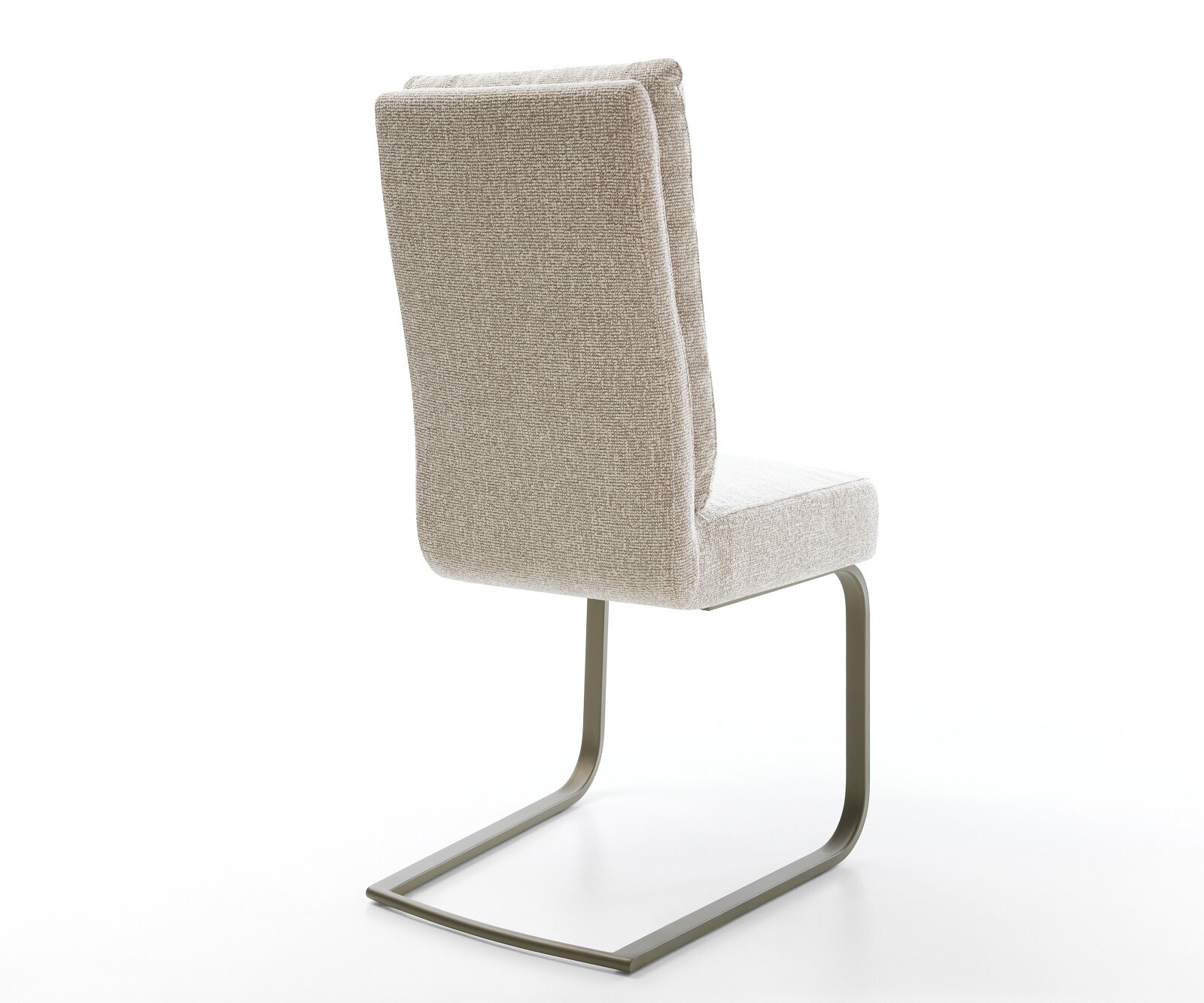Freischwinger Pela-Flex Webstoff Soft Beige Freischwinger flach Effektfinish Titan Taschenfederkern 4