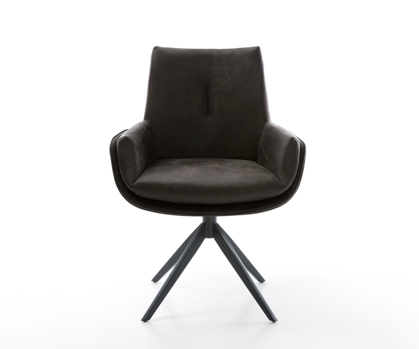 Chaise-pivotante Clea-Flex microfibre antracite vintage pied croisé large noir pivotement sur 360° fonction bascule 1