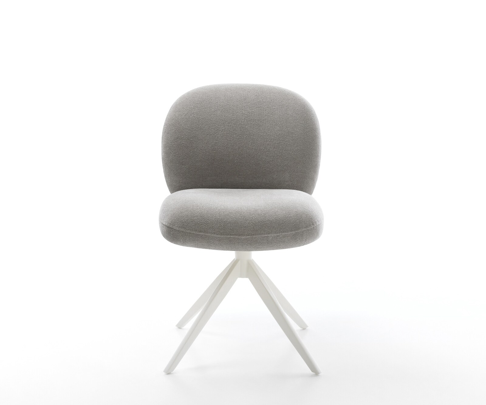 Chaise-pivotante Nube-Flex tissu structuré doux gris pied croisé large blanc pivotement sur 360° fonction bascule resorts ensachés 1