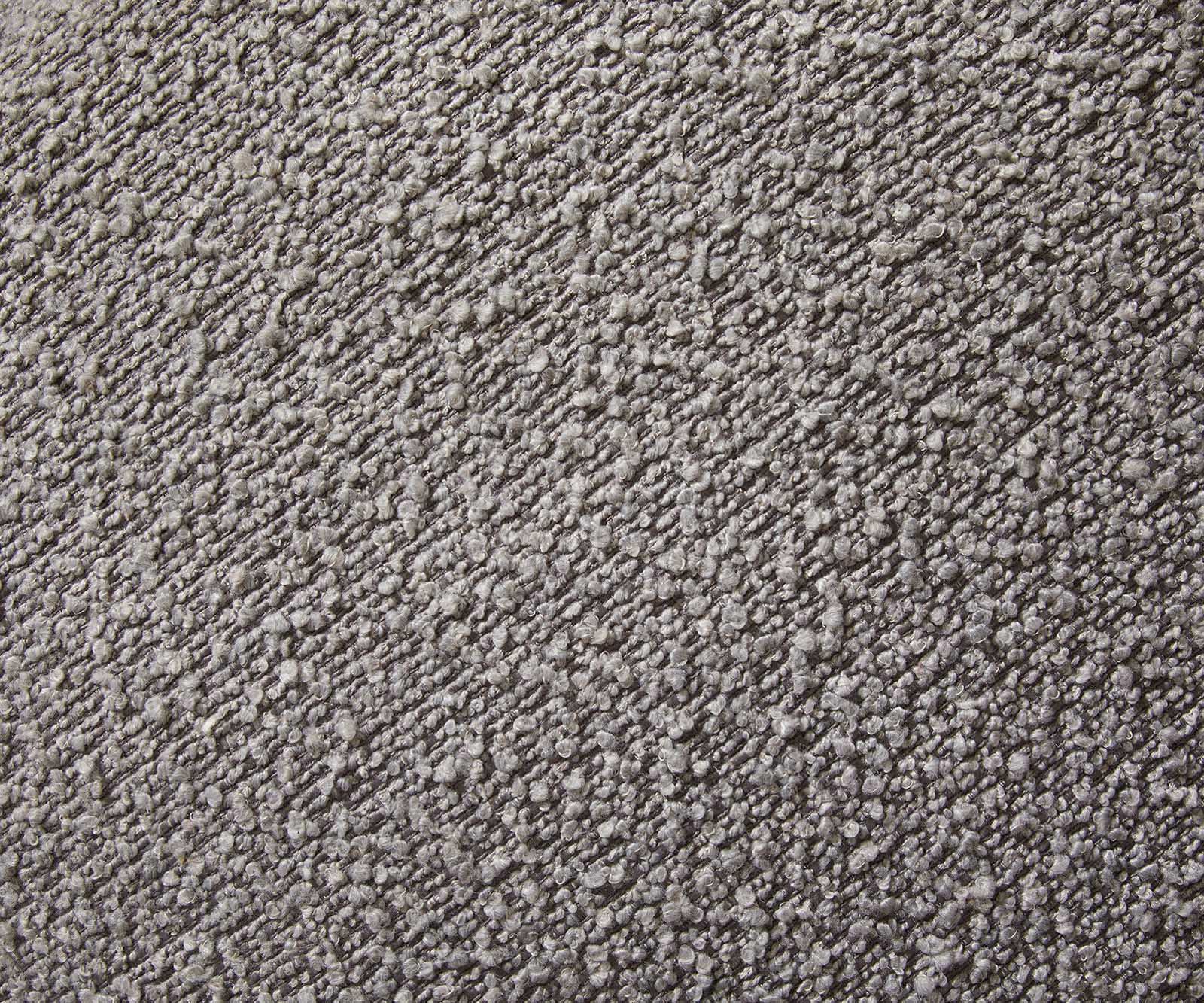 Chaise-de-salle-à-manger Nube-Flex avec accoudoirs bouclé gris argenté pied trapèze acier inoxydable brossé ressorts ensachés 2