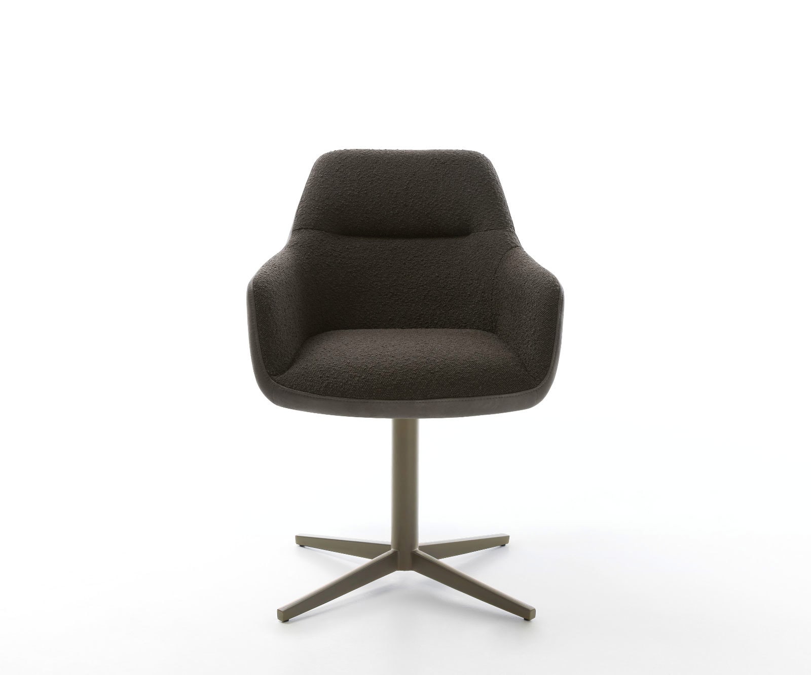 Chaise-pivotante Pejo-Flex tissu mixte noir pied de chaise 4 branches aspect titane pivotement sur 360° ressorts ensachés 1 Chaise-pivotante Pejo-Flex tissu mixte noir pied de chaise 4 branches aspect titane pivotement sur 360° ressorts ensachés 1