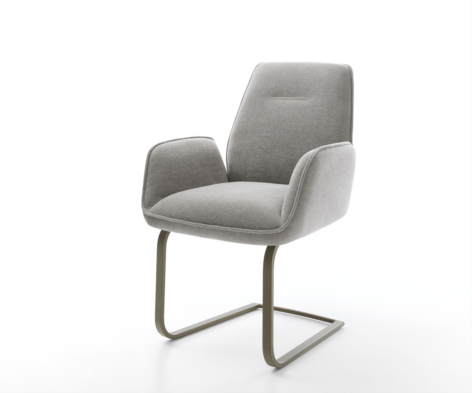 Freischwinger Zoa-Flex Strukturstoff Soft Grau Freischwinger flach Effektfinish Titan Taschenfederkern