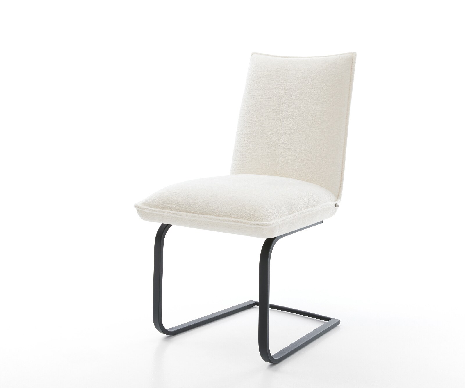 Cantilever Lelio-Flex bouclé doux beige pied cantilever plat noir resorts ensachés 1