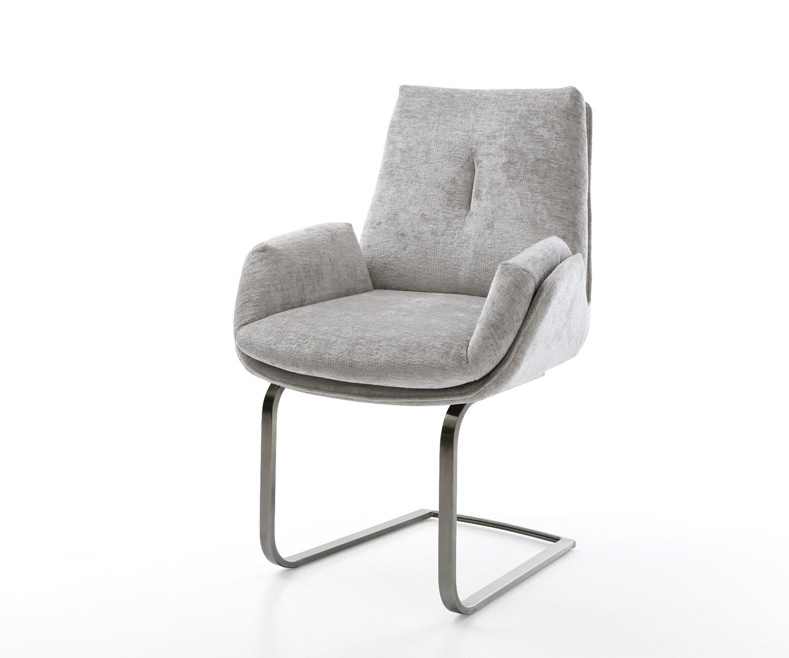 Freischwinger Clea-Flex Chenille Silbergrau Freischwinger flach Graphit