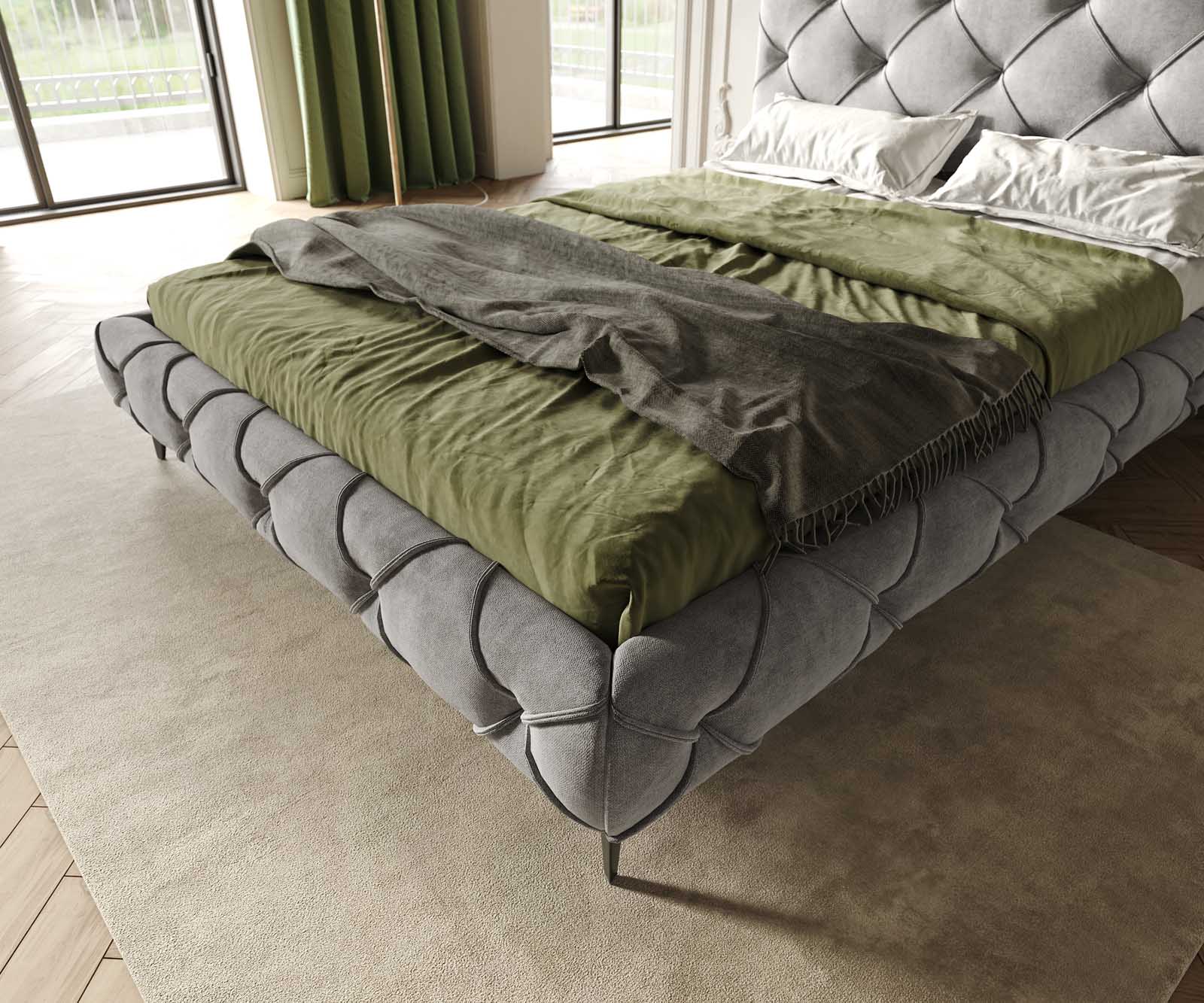 Polsterbettgestell Nayara 140x200 cm Mikrofaser Grau 5 Polsterbettgestell Nayara 140x200 cm Mikrofaser Grau 5