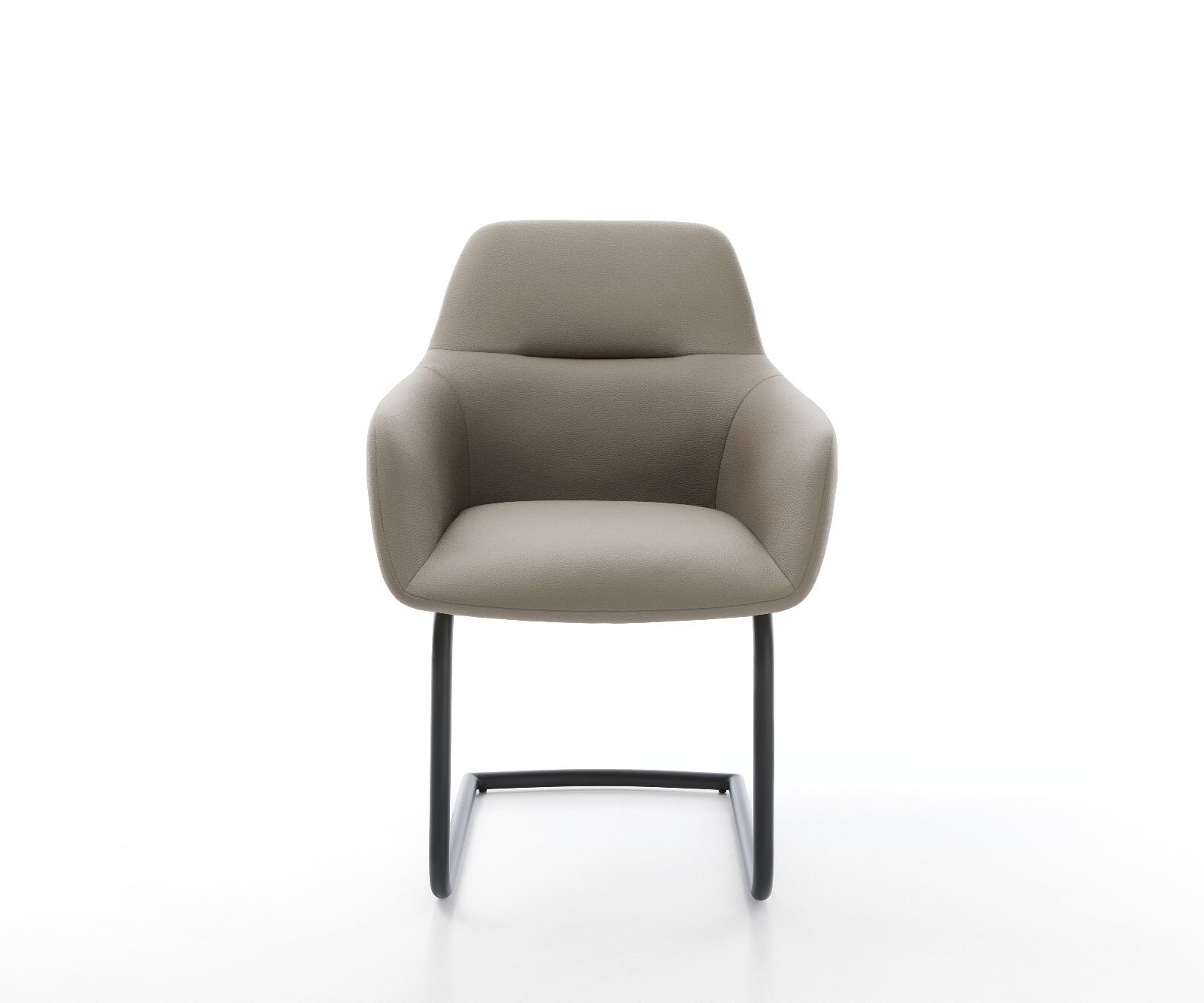 Cantilever Pejo-Flex cuir de vache couleur boue pied cantilever rond noir ressorts ensachés 1
