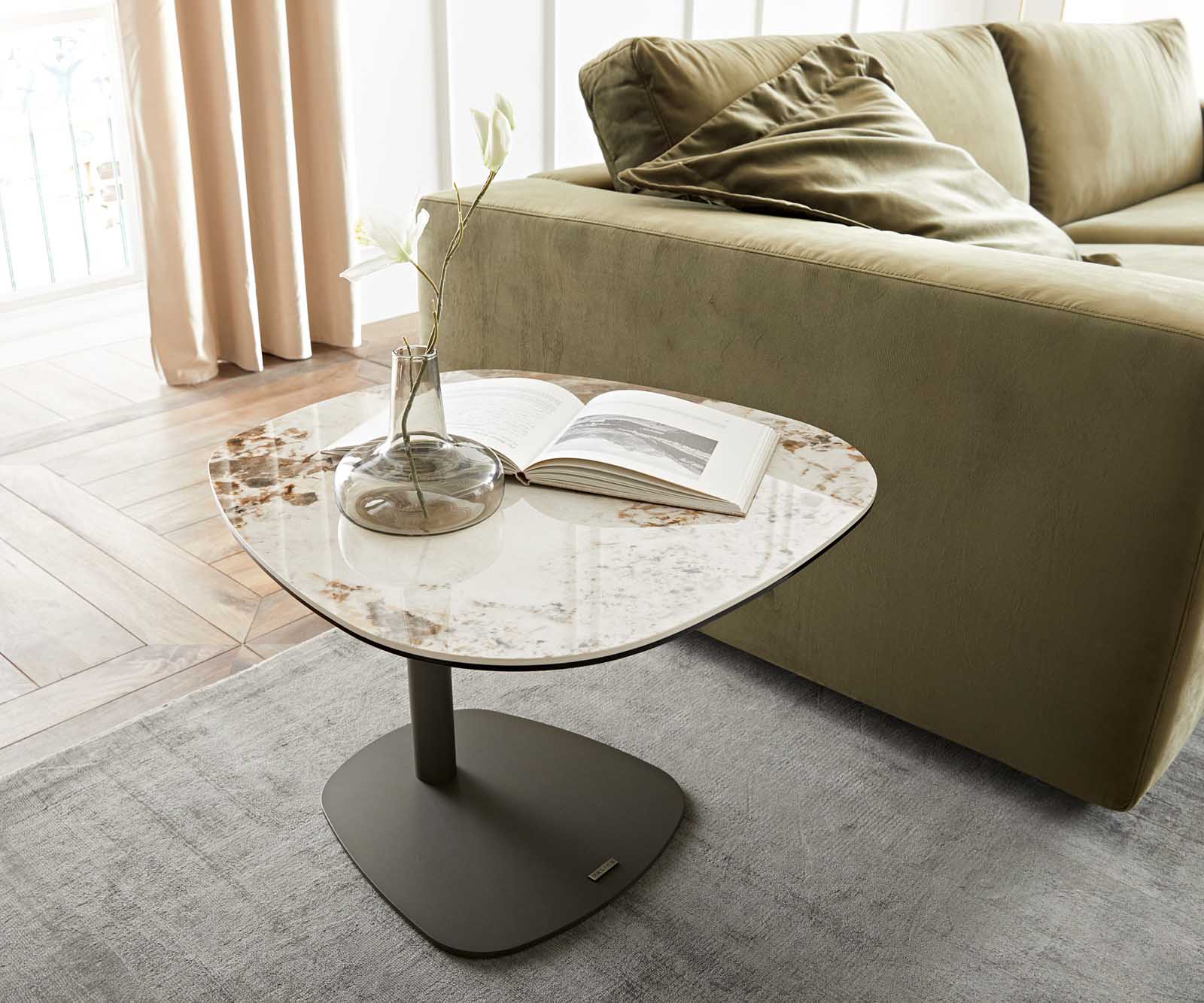 Beistelltisch Elenya 60x60 cm Keramik Minas Melange Weiß-Beige Gestell Effektfinish Titan 4 Beistelltisch Elenya 60x60 cm Keramik Minas Melange Weiß-Beige Gestell Effektfinish Titan 4