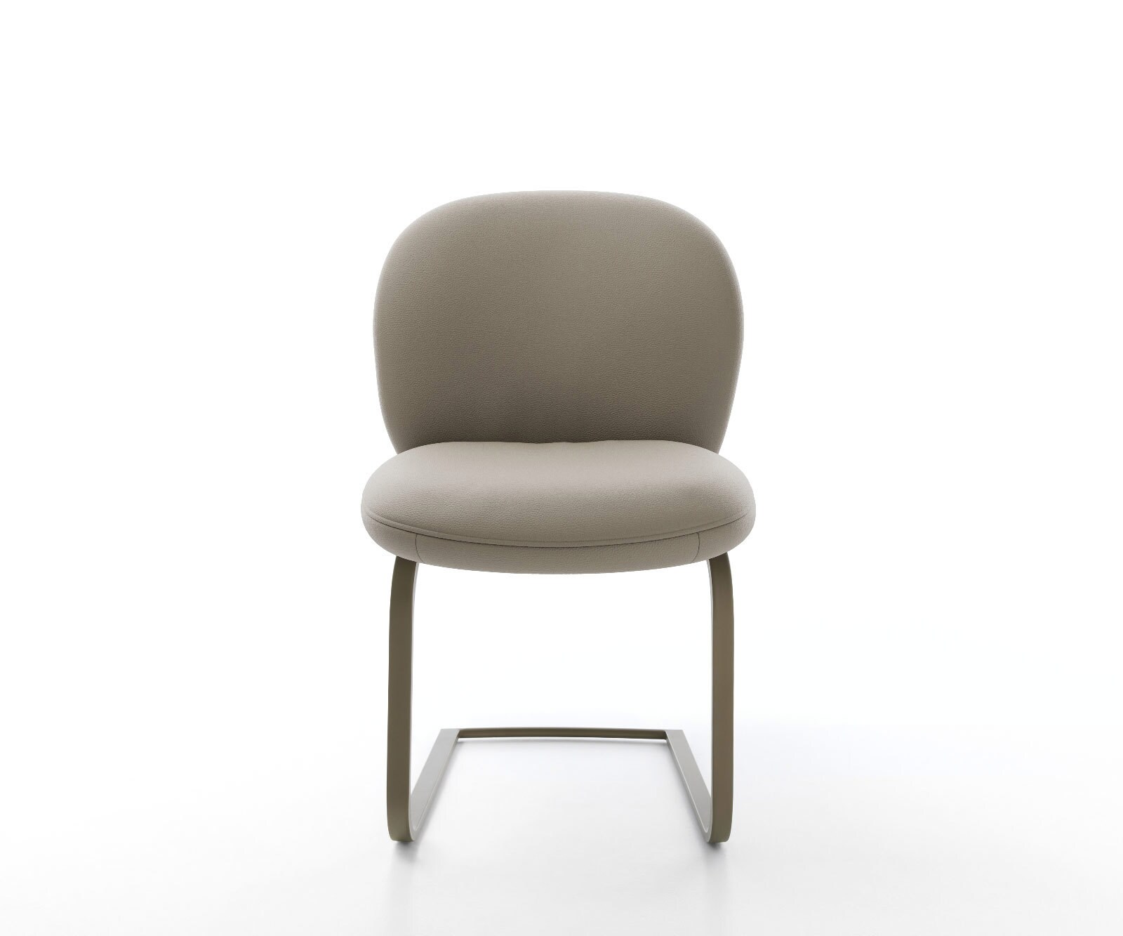 Freischwinger Nube-Flex Echt-Leder Schlamm Freischwinger flach Effektfinish Titan Taschenfederkern 2