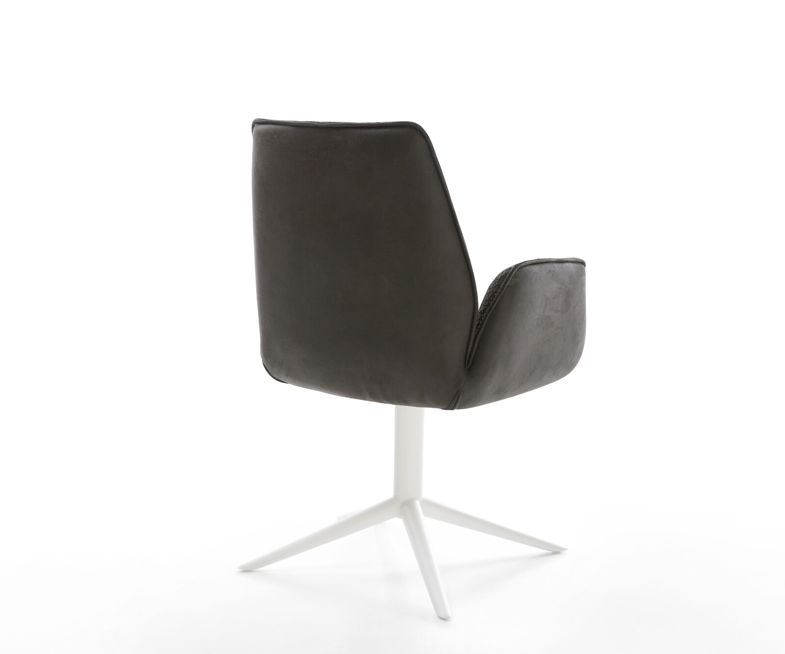 Chaise-pivotante Zoa-Flex tissu mixte noir pied de chaise 4 branches blanc pivotement sur 360° fonction bascule ressorts ensachés 4